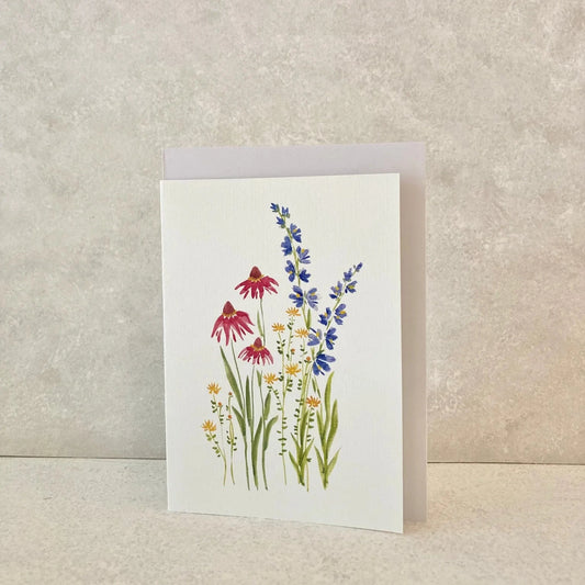 Hand-Painted Meadow Blooms Greeting Card